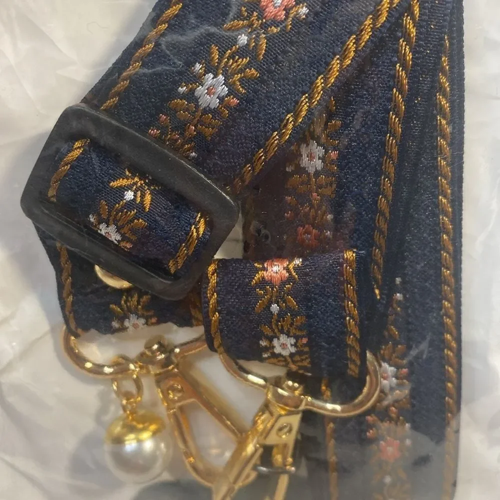 Embroidered Cell Phone Crossbody Lanyard